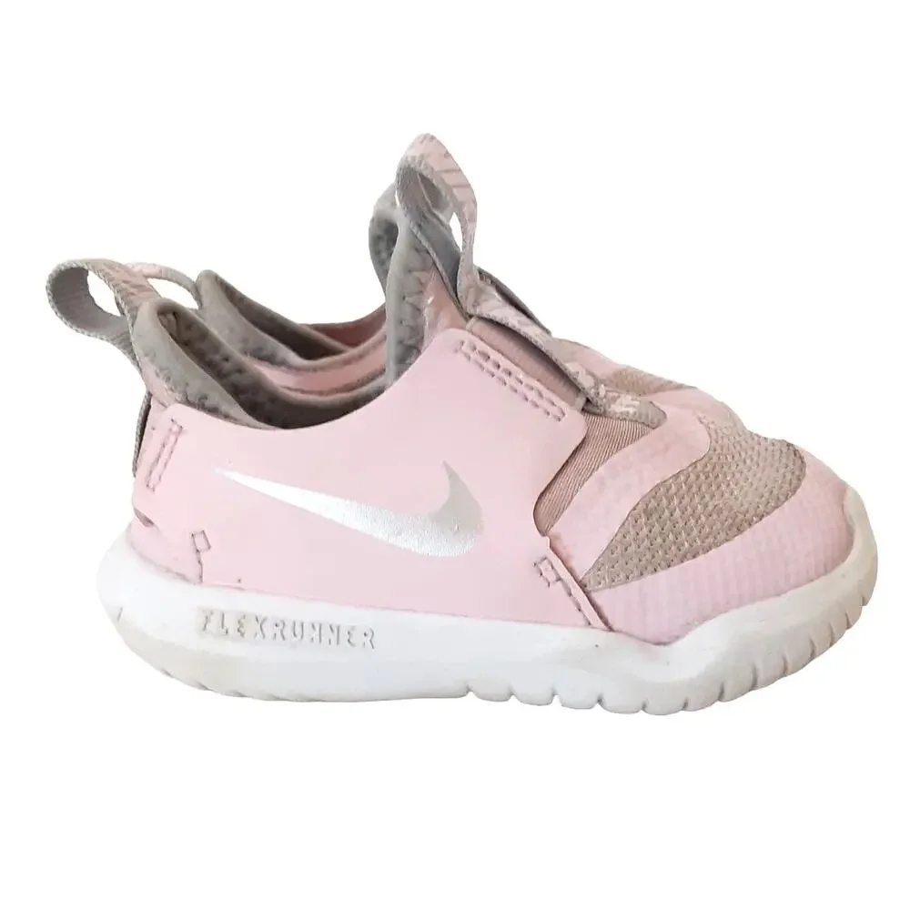 Nike Flex Runner Girls 5C Pink Mesh Running Shoes Pink Sneakers AT4665-609